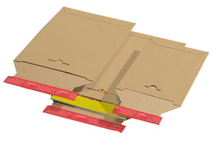 Pochette dexpédition refermable en carton rigide brun 215x270