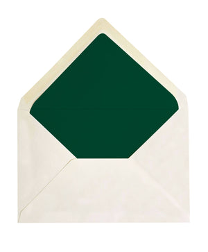 Enveloppe patte pointue Vergé ivoire 110x225 doublée Soie Amazone