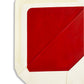 Enveloppe patte pointue velin ivoire 120x180 doublée Soie Rouge