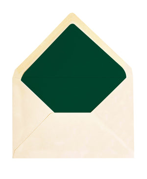 Enveloppe patte pointue Vergé ivoire 114x162 doublée Soie Amazone