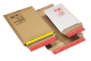 Pochette dexpédition rigide en carton ondulé blanc 250x351