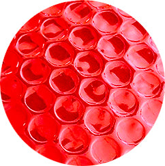 Pochettes bulles dair métallisées 165x165 Rouge