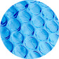 Pochettes bulles dair métallisées 165x165 Bleu