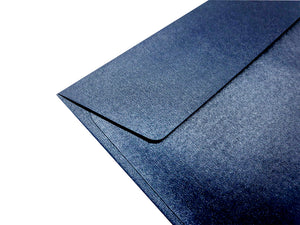 Enveloppes Perlescentes DL-110X220 Bleu nuit 120g