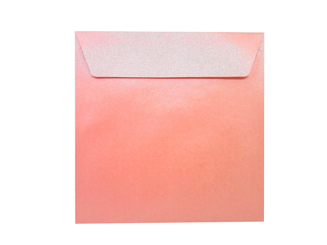 Enveloppes Perlescentes 155x155 Rose 120g