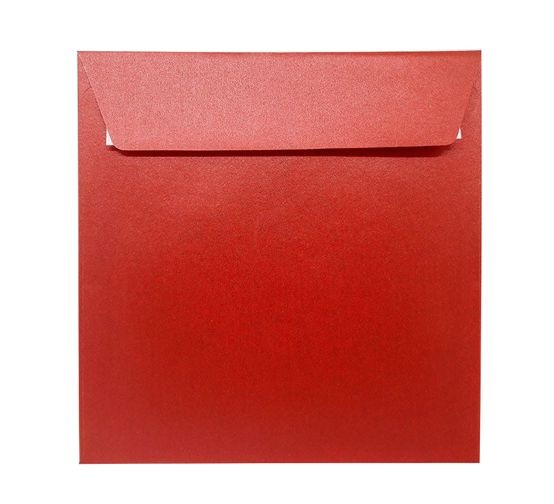 Enveloppes Perlescentes 155x155 Rouge 120g