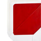 Enveloppe patte pointue velin blanc 114x162 doublée Soie Rouge