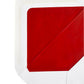 Enveloppe patte pointue vergé blanc 120x180 doublée Soie Rouge