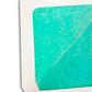 Enveloppe patte pointue vergé blanc 114x162 doublée Soie Turquoise