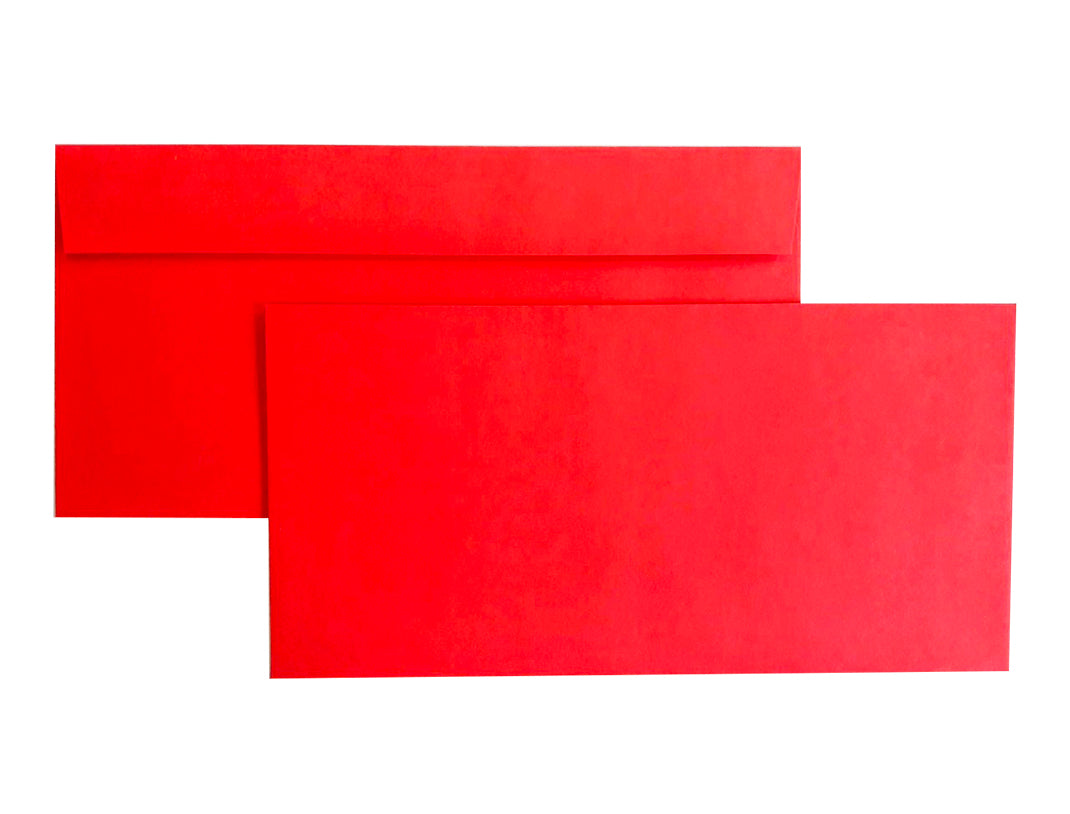 Enveloppes Colorfix DL-110x220 Rouge Eclatante 120g