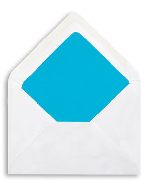 Enveloppe patte pointue vergé blanc 114x162 doublée Soie Arctique