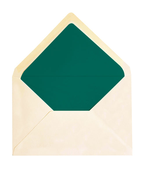 Enveloppe patte pointue velin ivoire 165x215 doublée Soie Amazone